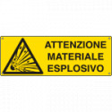Etichetta adesiva attenzione materiale esplosivo EN ISO 7010