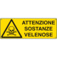 Cartello pericolo attenzione sostanze velenose EN ISO 7010