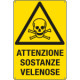 Cartello pericolo attenzione sostanze velenose EN ISO 7010