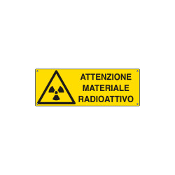 Etichetta adesiva attenzione materiale radioattivo EN ISO 7010