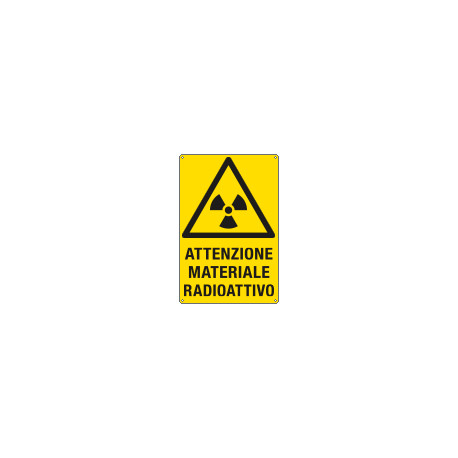 Cartello pericolo attenzione materiale radioattivo EN ISO 7010