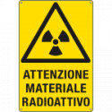 Cartello pericolo attenzione materiale radioattivo EN ISO 7010