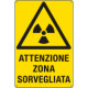 Cartello pericolo attenzione zona sorveglianza EN ISO 7010