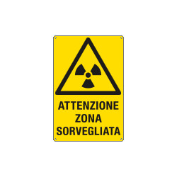 Cartello pericolo attenzione zona sorveglianza EN ISO 7010