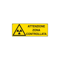 Cartello pericolo attenzione zona controllata EN ISO 7010