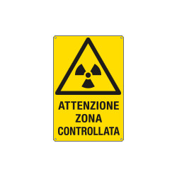 Cartello pericolo attenzione zona controllata EN ISO 7010