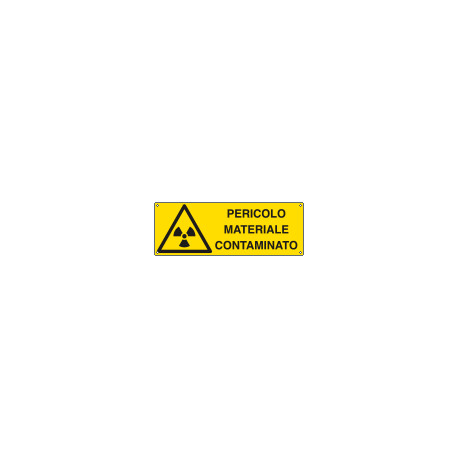 Etichetta adesiva pericolo materiale contaminato EN ISO 7010