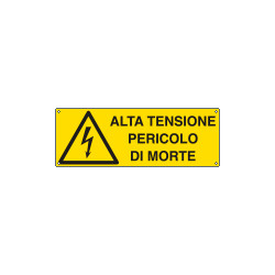 Cartello pericolo alta tensione pericolo morte EN ISO 7010