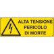 Etichetta adesiva alta tensione pericolo di morte EN ISO 7010