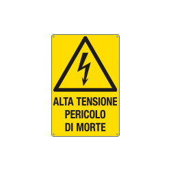 Cartello pericolo alta tensione pericolo di morte EN ISO 7010