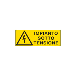 Etichetta adesiva impianto sotto tensione EN ISO 7010