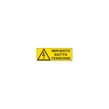 Etichetta adesiva impianto sotto tensione EN ISO 7010