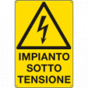 Cartello pericolo impianto sotto tensione EN ISO 7010