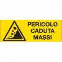 Cartello pericolo caduta massi EN ISO 7010