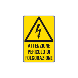 Cartello attenzione pericolo folgorazione EN ISO 7010