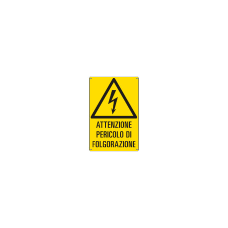 Cartello attenzione pericolo folgorazione EN ISO 7010