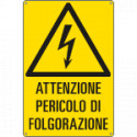 Cartello attenzione pericolo folgorazione EN ISO 7010