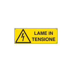 Etichetta adesiva lame in tensione EN ISO 7010