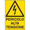 Cartello pericolo alta tensione EN ISO 7010