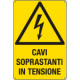 Cartello pericolo cavi soprastanti in tensione EN ISO 7010