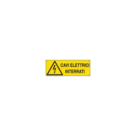 Cartello pericolo cavi elettrici interrati EN ISO 7010