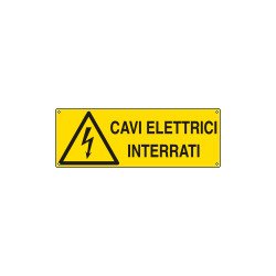 Etichetta adesiva cavi elettrici interrati EN ISO 7010