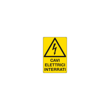 Cartello pericolo cavi elettrici interrati EN ISO 7010