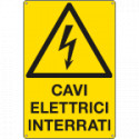Cartello pericolo cavi elettrici interrati EN ISO 7010