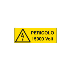 Cartello pericolo 15000 Volt. EN ISO 7010