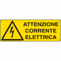 Cartello pericolo attenzione corrente elettrica EN ISO 7010