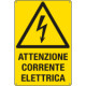 Cartello pericolo attenzione corrente elettrica EN ISO 7010