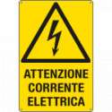 Cartello pericolo attenzione corrente elettrica EN ISO 7010