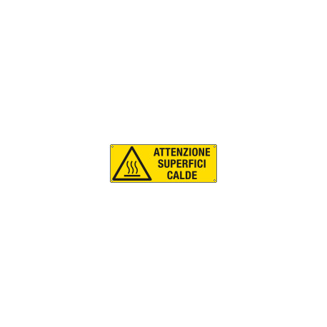 Cartello "attenzione superfici calde"