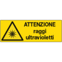Cartello pericolo Attenzione raggi ultravioletti EN ISO 7010