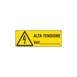 Cartello pericolo alta tensione volt. . . . EN ISO 7010