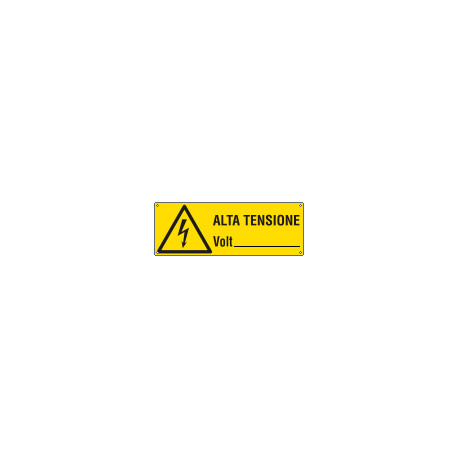 Etichetta adesiva alta tensione volt. . . . EN ISO 7010