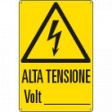 Cartello pericolo alta tensione volt. . . . EN ISO 7010