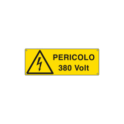 Etichetta adesiva pericolo 380 volt EN ISO 7010