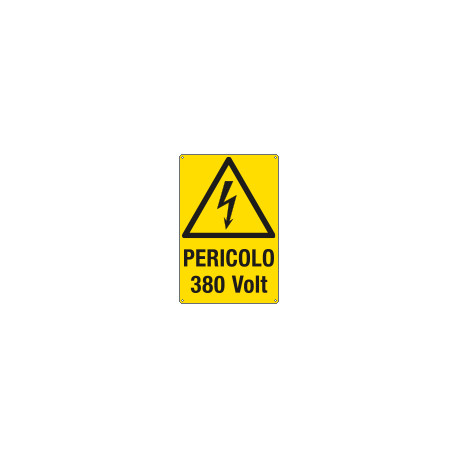 Cartello pericolo 380 Volt. EN ISO 7010