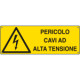 Etichetta adesiva pericolo cavi ad alta tensione EN ISO 7010