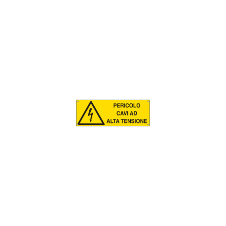 Etichetta adesiva pericolo cavi ad alta tensione EN ISO 7010