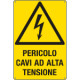 Cartello pericolo cavi ad alta tensione EN ISO 7010