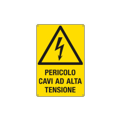 Cartello pericolo cavi ad alta tensione EN ISO 7010