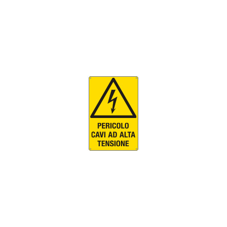 Cartello pericolo cavi ad alta tensione EN ISO 7010