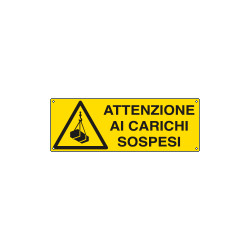 Etichetta adesiva attenzione carichi sospesi EN ISO 7010