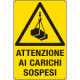 Cartello pericolo attenzione carichi sospesi EN ISO 7010