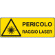 Cartello pericolo raggio laser EN ISO 7010