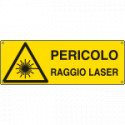 Cartello pericolo raggio laser EN ISO 7010