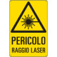 Cartello pericolo raggio laser EN ISO 7010