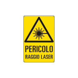 Cartello pericolo raggio laser EN ISO 7010